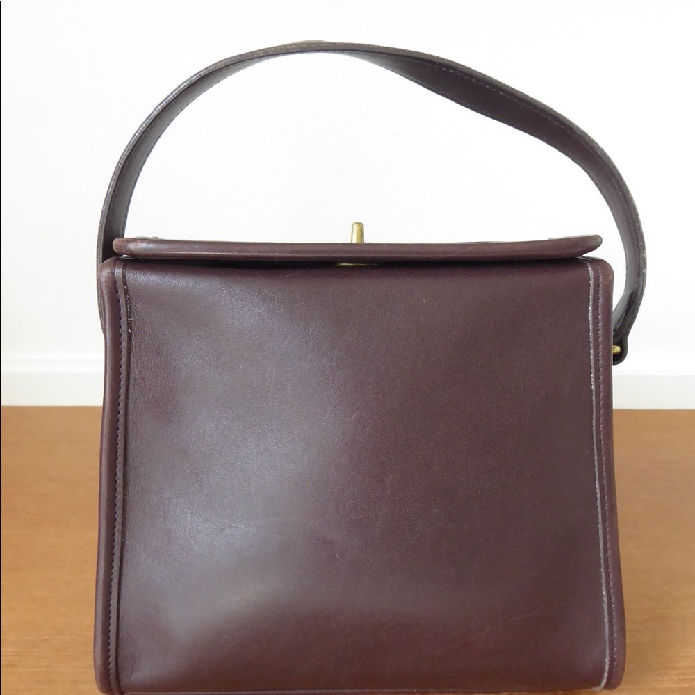 Coach Rare vintage geometric  brown purse 9043